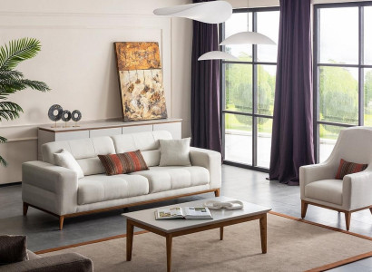 Wohnzimmer Sofagarnitur Dreisitzer Sessel Luxus Couch Set 3 1 Sitzer Weiß