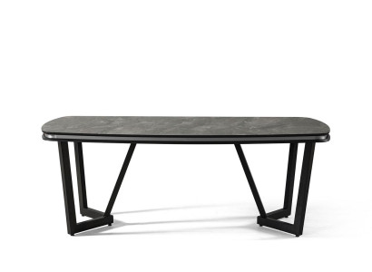 Modern Esstisch Esszimmer Holz Esstische Tisch Stil Schwarz Design