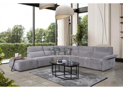  Stilvolles Graues Ecksofa L-Form Wohnzimmer Designer Couch Luxus Sofas