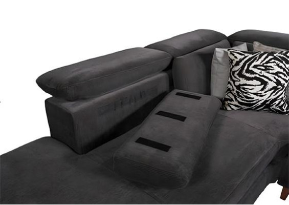  Schwarzes Polster Ecksofa L-Form Couch Wohnzimmer Wohnlandschaft Neu
