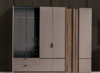 Beiger Kleiderschrank Designer Schlafzimmer Möbel Moderne Einrichtung