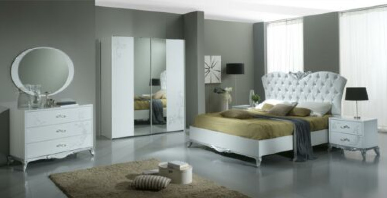 Schlafzimmer Italienische Möbel Set Luxus Modern Stil 6tlg Betten Schrank Barock