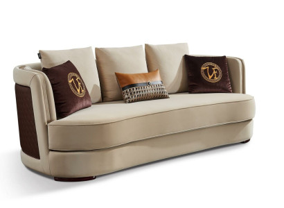 Wohnlandschaft Sofagarnitur 3+1+1 Sitzer Ledersofa Couch Garnitur