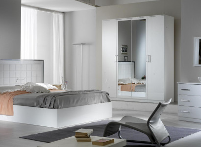 Bett Nachttisch Kommode 6 tlg.Schlafzimmer Set Design Modern Luxus Schlafzimmer