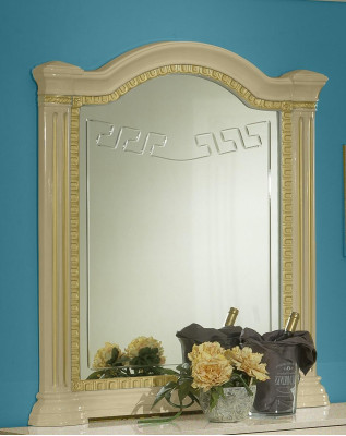 Spiegel Kommode Schrank Kommoden Schlafzimmer Set Holz Klassischer Stil 2tlg.