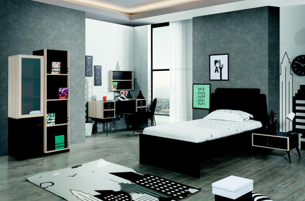 Bücher Regal Schwarz Jugendzimmer Regale Schrank Holz für Möbel 