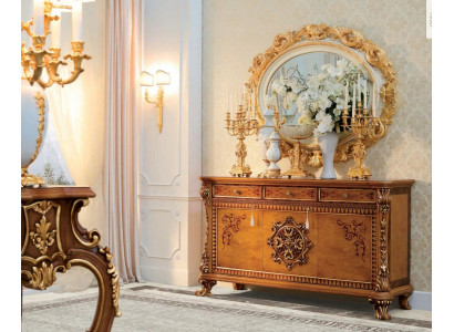 Braun Holz Sideboard für das Esszimmer - Elegante Möbel Schrank Anrichte