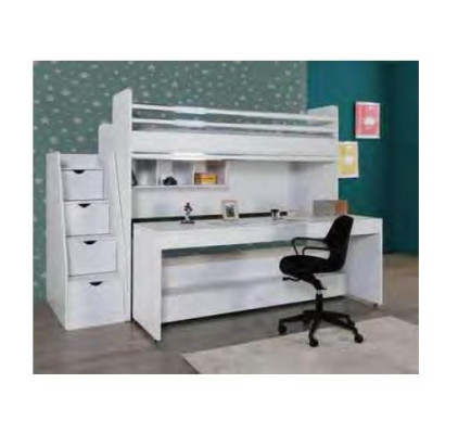 Etagenbett Kinderbett Jugendzimmer Holz Kinder Zimmer Weiß Bett Neu