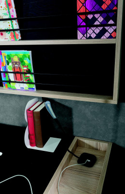 Komplettes Designer Jugendzimmer Bett Kinderzimmer Möbel Nachttisch 5tlg.