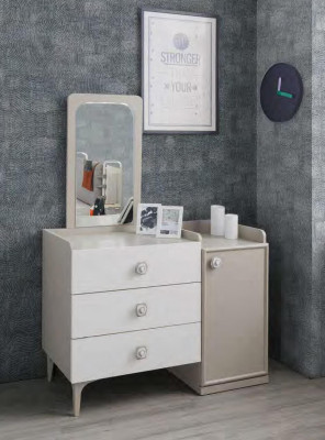 Design Jugendzimmer Komplett Kleiderschrank Kommode Schreibtisch 4tlg.