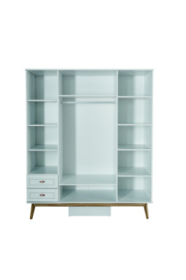 Komplett Kinderzimmer 6tlg. Kleiderschrank Bett Schreibtisch Kommode Wandregal