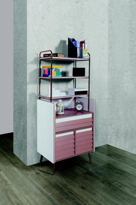 Kinderzimmer Set 7tlg Luxus Bett Nachttisch Kommode Kleiderschrank Wandregal