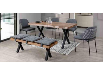 Esstisch 4 Stühle Bank Sitz  Sitzbank Original-Set Essgruppe Esszimmer