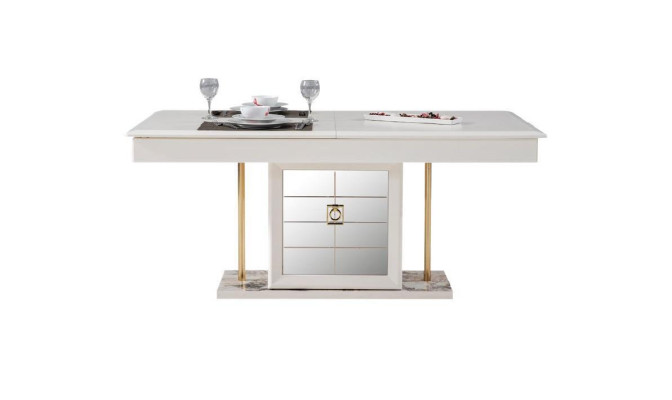 Komplett Set Esstisch 6xStühle Esszimmer Set Ess Gruppe Holz Tisch 9tlg