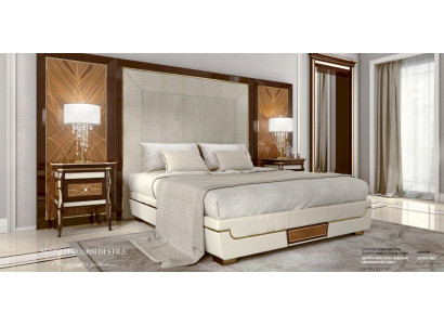 Luxus Bett Doppelbett Groß Braun Bettgestelle Bettrahmen Schlafzimmer
