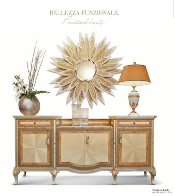 Sideboard Kommode Schränke Kommoden Holz Wohnzimmer Möbel Beige	
