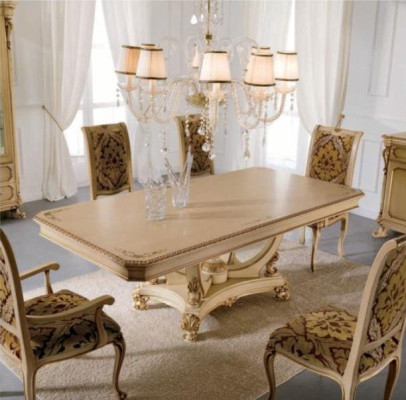 Luxus Esstisch Esszimmertisch Essecke Tisch Esszimmer Beige Holz