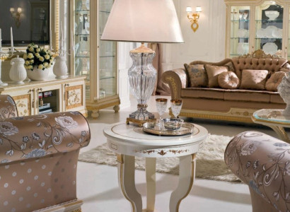 Beistelltisch Couchtisch Tisch Wohnzimmer Möbel Rund Beige Holz