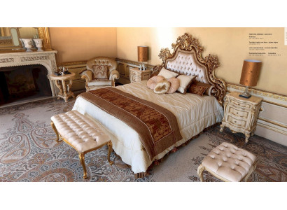Luxus Hocker Chesterfield Beistellhocker Gold Schlafzimmer Stoff Beige