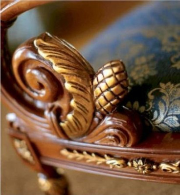 Esszimmerstuhl Stuhl Esszimmer Sessel Luxus Stuhl Stoff Blau