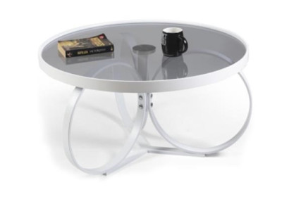 Weiß Couchtisch Wohnzimmer Einrichtung Designer Glastisch Beistelltisch