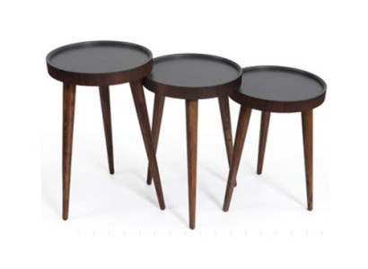 Braun Holz 3x Couchtische Wohnzimmer Komplett Beistelltisch Luxus Tische
