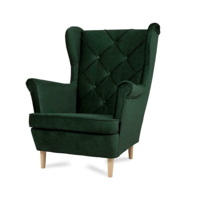 Chesterfield Sessel Fernseh Couch 1 Sitzer Sofa Stoff Textil Ohrensessel