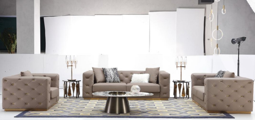 Dreisitzer Couch Polster Design Sofa Moderne Sitz Sofas Chesterfield Luxus Möbel