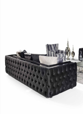 Chesterfield Sofa 3 Sitzer Wohnzimmer Modernes Design Sofas Textill Couchen Neu