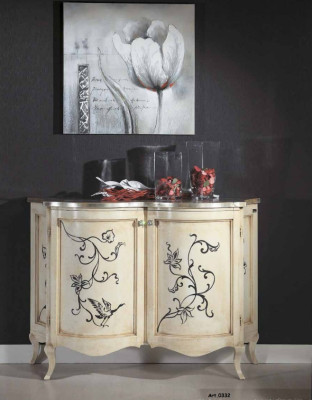 Klassisches Sideboard Holz Kommode Weiß Schrank Schränke Luxus Italienische Neu