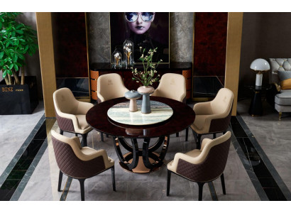 Gruppe Ess Tisch Sitz Wohn Zimmer Garnitur Tische Polster Holz Stuhl