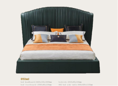 Bett Polster Design Luxus Doppel Betten Beige 180x200 Schlaf Zimmer Leder Hotel