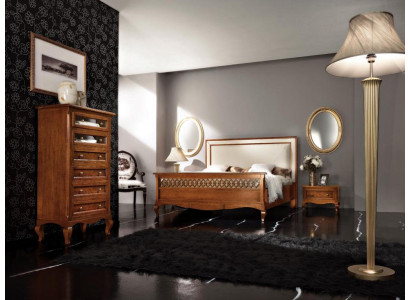 Doppelbett Betten Schlafzimmer Möbel Massivholz Vaccari cav giovanni Bett Neu