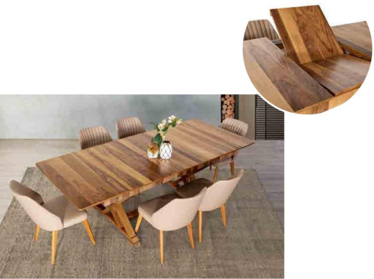 Garnitur Tisch 6x Lehnstuhl Stühle Luxus Essgruppe Set 7tlg Komplette Esszimmer