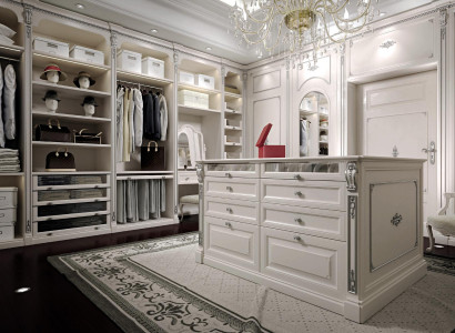 Begehbarer Kleider Schrank Luxus Klassische Garderobe Umkleide Maßanfertigung