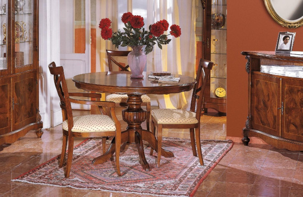 Luxus Esszimmer Set Garnitur 6tlg Holz Möbel Kommode 3x Stuhl Tisch Vitrine Neu