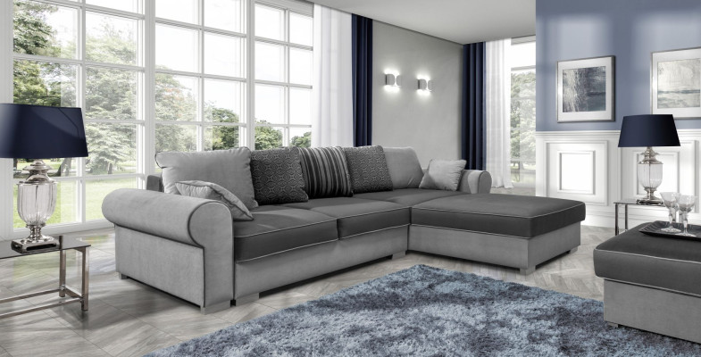 Stoff L-Form Couch Wohnlandschaft Ecksofa Garnitur Modern Design Sofa Textil