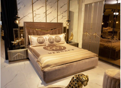 Design Bett Polster Betten Doppelbett Möbel Schlafzimmer Bettrahmen
