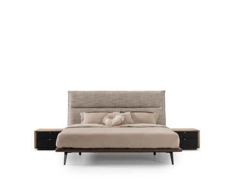 Komplettes Schlafzimmer Set Bett Schminktisch Spiegel Hocker 6tlg.