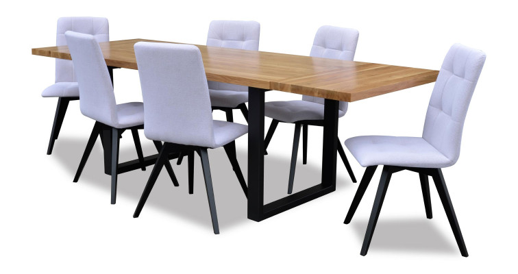 Komplett Set Esstisch + 6 Stühle Set Esszimmer HolzTische Ess Gruppe Tisch 7tlg