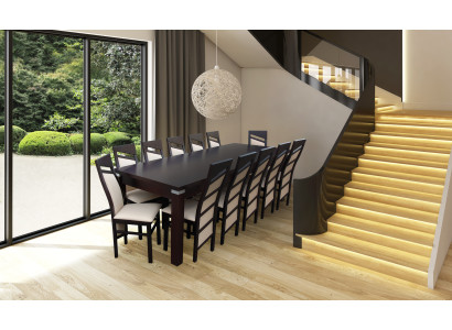 Design Esszimmer Garnitur Stuhl Set Tisch + 12 Stühle Essgarnituren