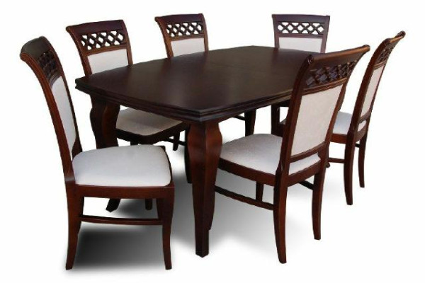 Esstisch + 6 Stühle Esszimmer Set Essgruppe Klassischer Tisch Tische