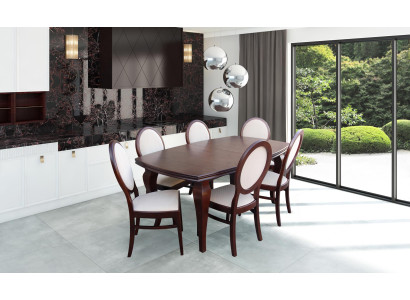 Komplett Set Esstisch 6 Stühle Esszimmer Set Ess Gruppe Holz Tisch Tische 7tlg