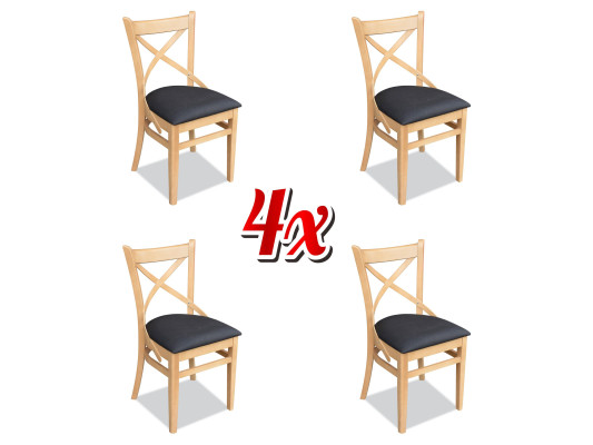 Design Stuhlset Gruppe Polsterung Textil 4x Stühle Möbel Luxus Lehn Stühle Neu