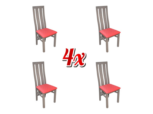 Garnitur Komplett K69 Design 4x Stuhl Set Esszimmer Textil Polster Sitz Stühle