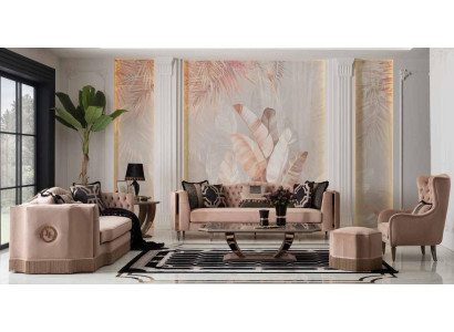 Luxus Sofagarnitur 4+3+1 Set Sessel Modernen Design Chesterfield Möbel