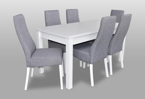 Komplett Set Esstisch 6x Stühle Esszimmer Ess Gruppe Holz Tisch Tische 7tlg Neu