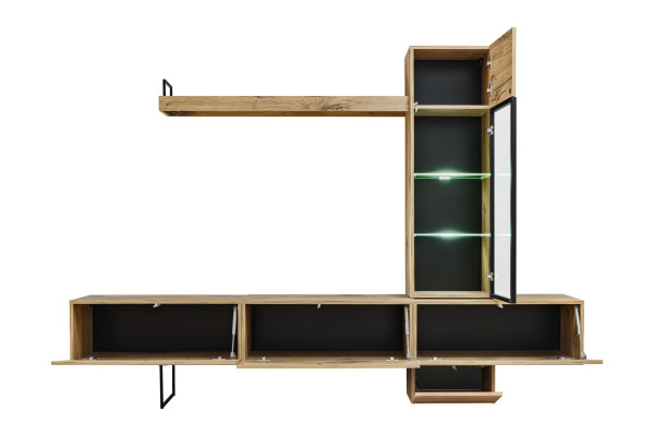 Wohnwand Designer Wohnzimmer Set Lowboard Wandregal TV-Ständer Neu Möbel