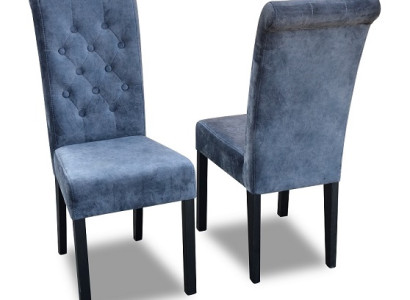 6x Chesterfield Stuhl Set Sitz Polster Garnitur Esszimmer Stühle Lehn Leder