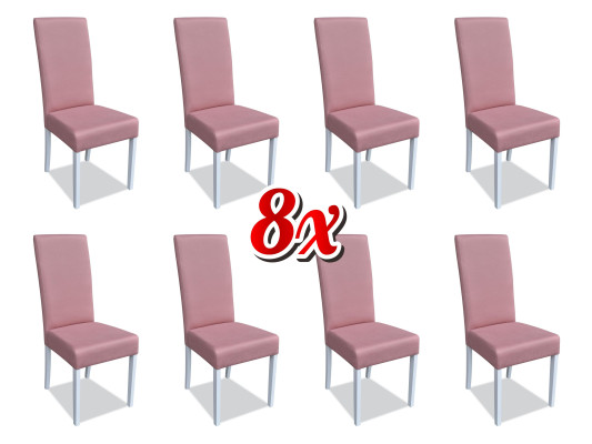 Esszimmer Stühle Leder Gruppe Garnitur Holz Set 8x Stuhl Set Sessel Garnitur Neu